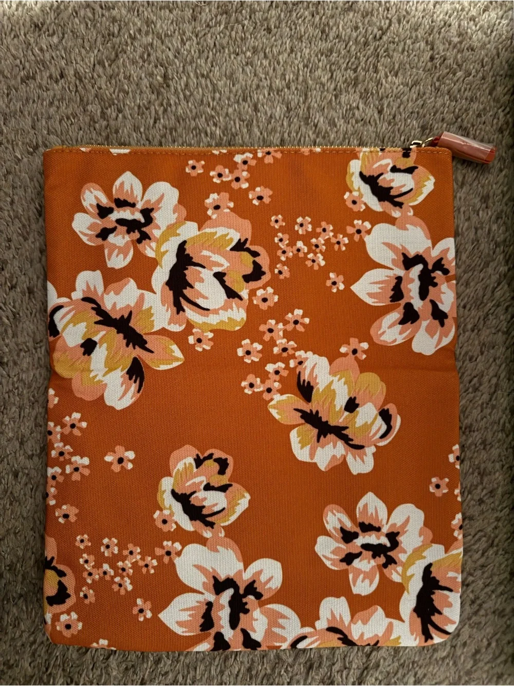 Rachel Pally Yellow and Orange Floral Zip Clutch